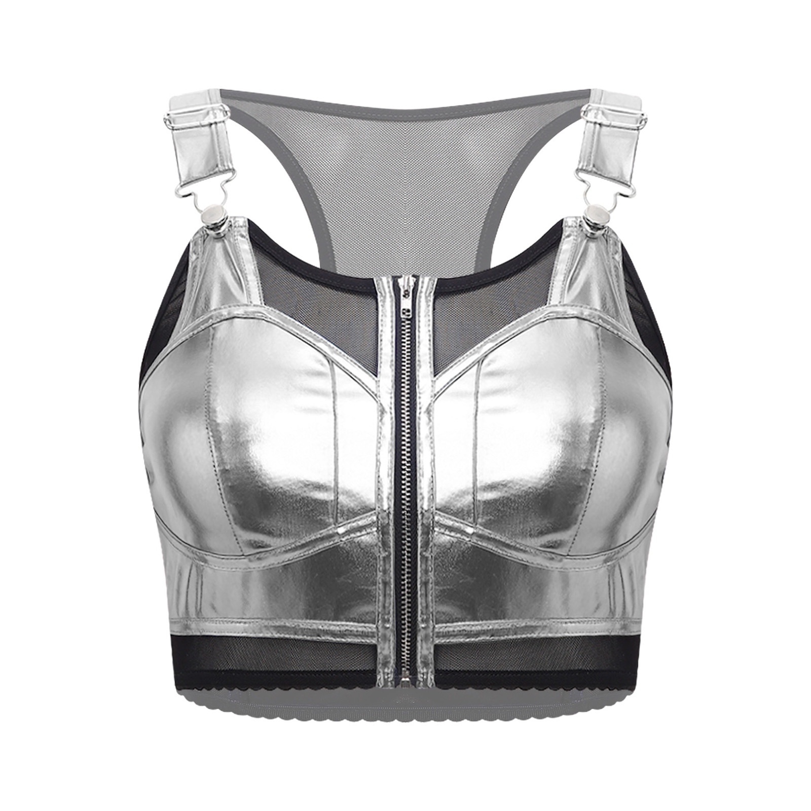 เสื้อกั๊กสไตล์พังก์เมทัลลิกสำห - Suspender Tank Top บทวิจารณ์และราคา